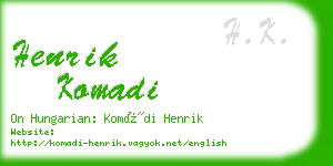 henrik komadi business card